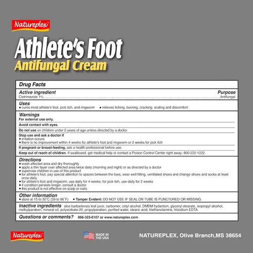 Vista 7 de Natureplex Crema para pies de atleta, 1% clotrimazol, 1.25 onzas (paquete de 6) - Tratamiento antifúngico para picor deportista, hongos en los pies