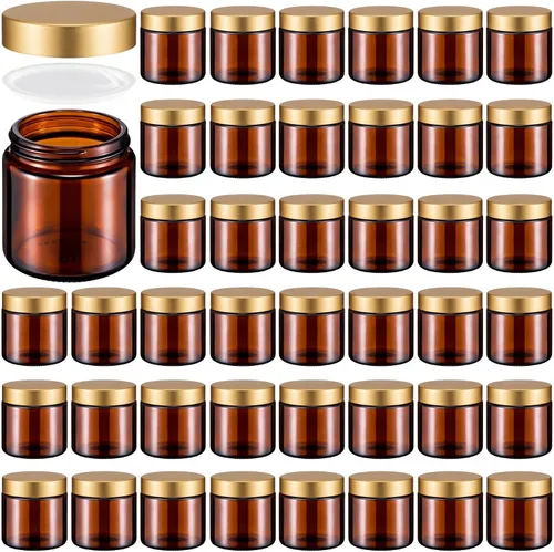 Vista 49 de Norme 24 Frascos de Vidrio de 4 oz con Tapas Herméticos Redondos a Prueba de Fugas Frascos Cosméticos Vacíos con Revestimientos Internos en la Tapa