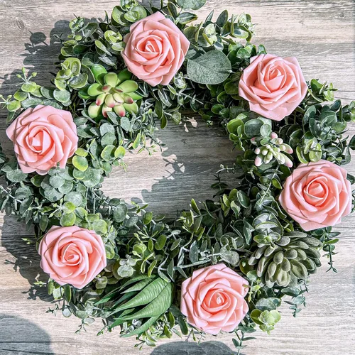 Vista 8 de Winlyn 50 rosas rosas rosas de tacto real con tallos y hojas de seda, flores artificiales a granel para bodas, centros de mesa, arreglos florales