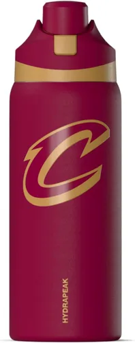 Vista 32 de Hydrapeak Botella de agua aislada de 32 onzas con licencia oficial de la NBA Atlanta Hawks Oasis con tapa y asa con botón de presión, botella