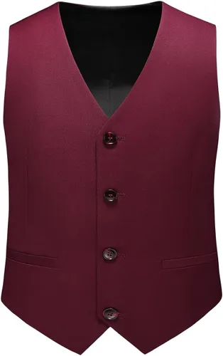 Vista 3 de Boys Suits Solid Slim Fit Tuxedo 3 Piece Set with Blazer Jacket Dressing Pants Vest for Kids Wedding Prom Ring Bearer Outfit