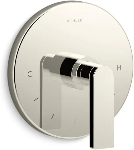 Vista 3 de Kohler K-T73133-4-CP T73133-4-CP - Moldura termostática compuesta con palanca de manija, válvula no incluida, cromo pulido, 1 unidad
