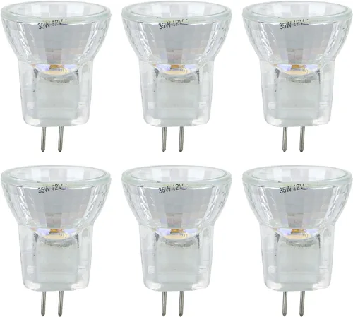 Vista 5 de Sunlite 03196-SU 35MR8/CG/FL/12V 35 vatios, halógeno MR8 G4 basado mini bombilla reflectora, protector de cubierta