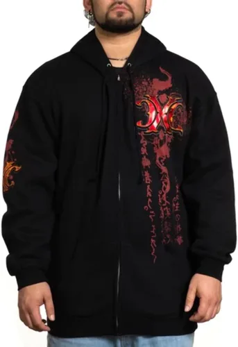 Vista 4 de Xtreme Couture by Affliction - Sudadera con capucha para hombre, color negro piraso, Negro