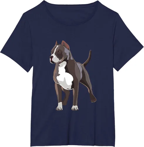 Vista 27 de American Bully Dog Holder Illustration for Dog Lovers T-Shirt Negro
