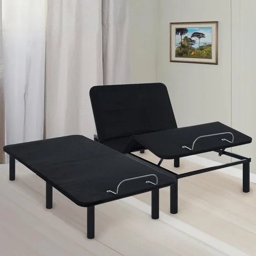 Vista 16 de Naomi Home Base de cama ajustable individual XL, metal, negro, 7 posiciones