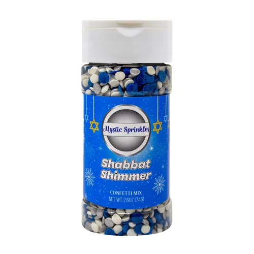 Vista 3 de Mystic Sprinkles Mezclas de chispas de Hanukkah/Janucá (Shabat Shimmer Confetti Mix 2.6oz)