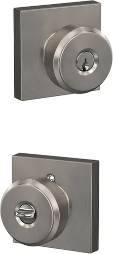 Vista 80 de SCHLAGE Pomo de bloqueo sin giro, latón antiguo (F170 ORB 609) (paquete de 2)
