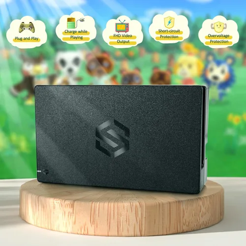 Vista 3 de Muelle de TV con pantalla para Switch Console, reemplazo para Switch Dock