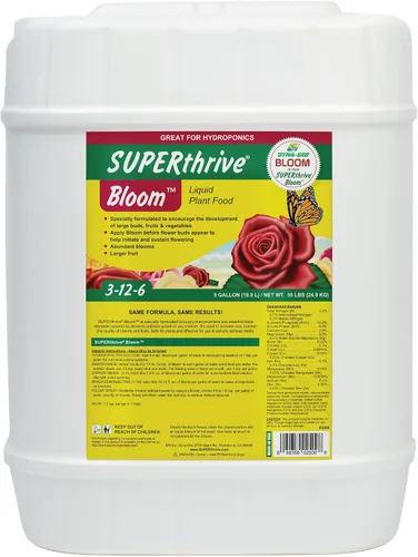 Vista 11 de Dyna-Gro Bloom, BLM-032 3-12-6. Alimento para plantas, 1 cuarto de galón, Blanco