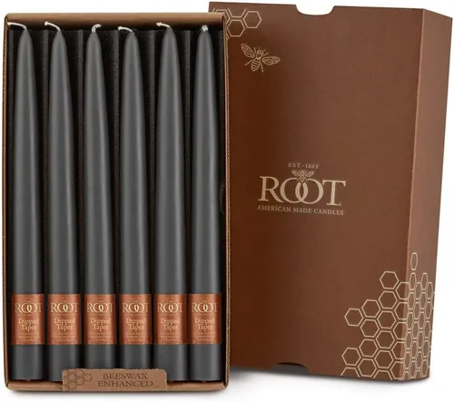 Vista 23 de Root Candles Arista Timberline - Velas para cena de 12 pulgadas, sin aroma, 12 unidades, color negro