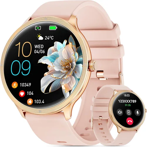 Vista 9 de Reloj inteligente, reloj inteligente AMOLED de 1.75 pulgadas para hombres y mujeres (respuesta/hacer llamadas), rastreador de actividad física