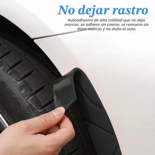 Vista 3 de BESULEN 2 piezas tiras de cejas para llantas de automóvil, tiras de moldura de labio de arco de guardabarros automático, protector adhesivo pegatina