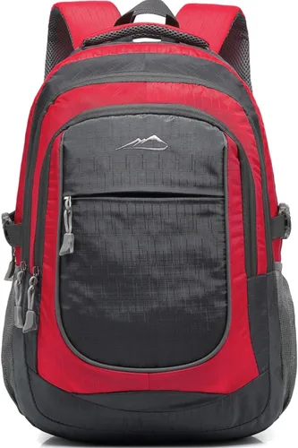 Vista 14 de ProEtrade Mochila para universidad, viajes, negocios, senderismo, apta para laptop de hasta 15.6 pulgadas, Negro, 15,6 pulg., Mochilas Daypack