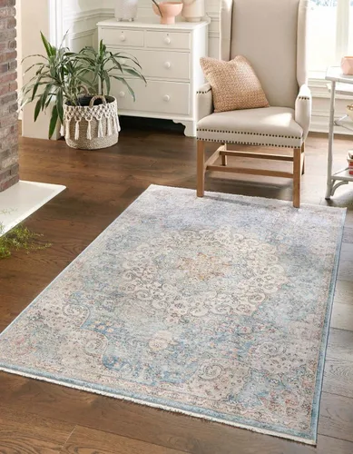 Vista 21 de Unique Loom Newport Collection - Alfombra de área con olmos (2' x 3' 11" gris/marfil)