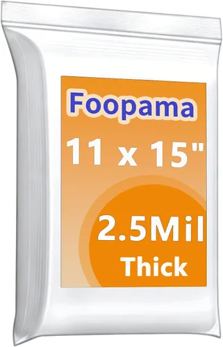 Vista 10 de 200 bolsas de plástico con cierre de polietileno con cierre de 2.5 mil de grosor de 1 x 1 pulgada de grosor Foopama Heavy Duty Mini Plastic Seal