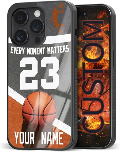Vista 10 de Fundas de teléfono de baloncesto con número de nombre personalizado para iPhone 11 12 13 14 15 16 17 Pro Max Plus Mini Xr Xs, para Samsung S21 S22