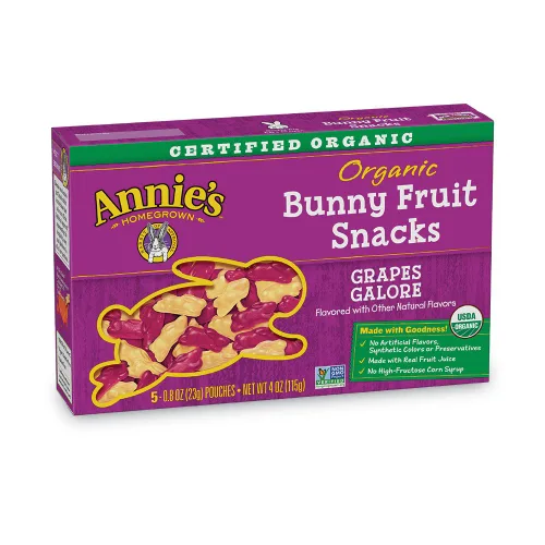 Vista 20 de Bocadillos Orgánicos Building Blocks de Annie's con Sabor a Fruta, Sabores de Frutas Variados, Sin Gluten, 10 Bolsas, 7 oz Formas de bloques