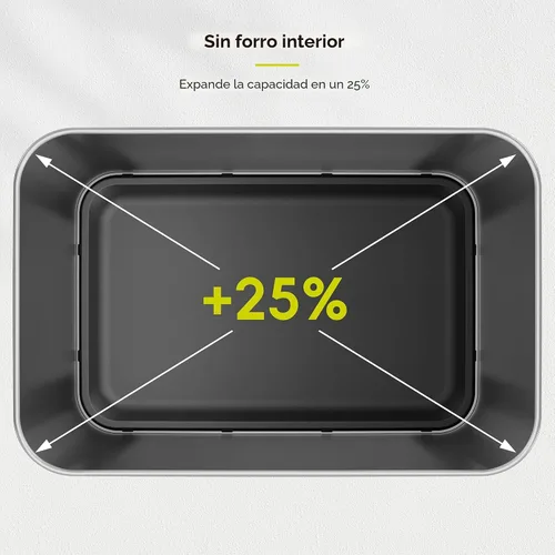 Vista 9 de EKO Deluxe Mirage-T - Bote de basura rectangular sin contacto con sensor de movimiento de 50 litros/13.2 galones, acabado de acero inoxidable negro