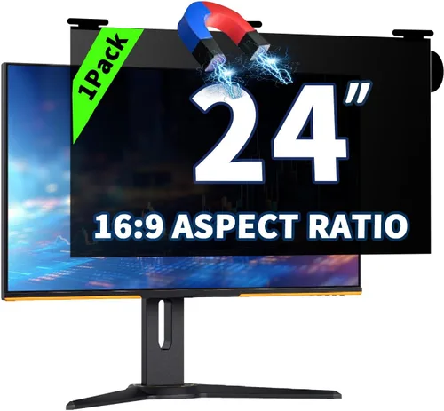 Vista 17 de Pantalla de privacidad magnética colgante de 21.5 pulgadas para monitor de pantalla ancha de 16:9, pantalla de privacidad extraíble, antirreflejos