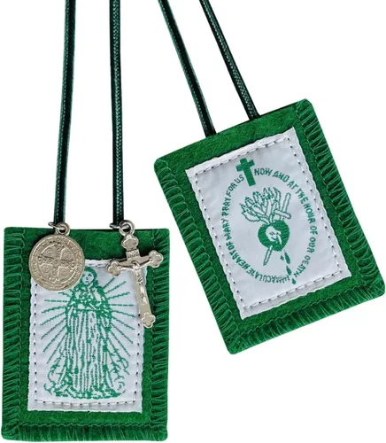 Vista 13 de TALPGOD Sagrado Corazón de Jesús, Escapulario de Cuero de Nuestra Señora del Monte Carmelo, Escapularios Católicos Católicos, Religiosos Católicos