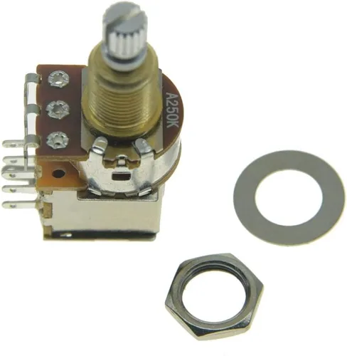 Vista 13 de Dopro Potenciómetro de guitarra bajo Push Pot (No Pull Anymore) Audio Taper Guitar Potenciómetro A250K