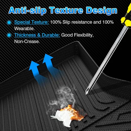 Vista 4 de Civic Cargo Liner - Alfombrilla para maletero para Honda Civic 2006-2011, alfombrilla de carga para todo tipo de clima para accesorios cívicos
