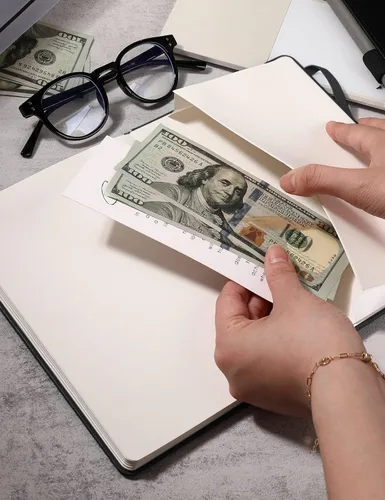 Vista 7 de Libro de Registro de Cheques Molekaus para Libreta de Cheques Personal o Empresarial, Registros de Tamaño Grande de Tapa Dura para Rastrear Pagos