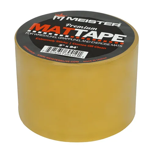 Vista 6 de Cinta adhesiva Meister Premium para alfombrillas de lucha, agarre y ejercicio - Transparente - 3" x 84 pies - 1 rollo (1095MT6M3N) Trusted by high