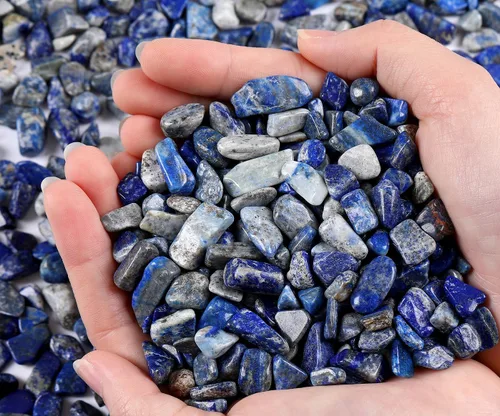 Vista 23 de QINJIEJIE Piedras de cristal de ágata acuática, piedra natural, grava a granel, piezas de rocas trituradas, piedra de cuarzo pulido, 0.55 libras