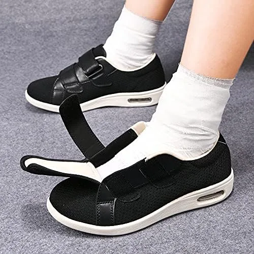 Vista 6 de JBTNBX Zapatos para hombre de ancho ancho ancho con cierre ligero ajustable zapatos para caminar para diabéticos edema para hombres ancianos tenis
