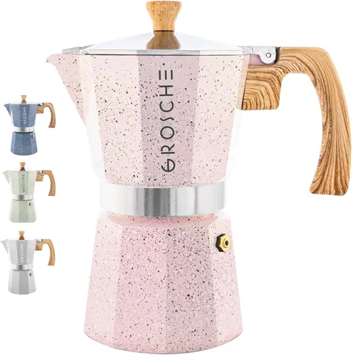 Vista 41 de GROSCHE Milano - Cafetera Moka para estufa, olla de expreso para 3 tazas de café, 5 oz, color negro - Cafetera cubana para estufa, cafetera Moka