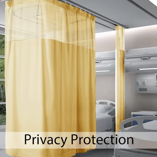 Vista 62 de Fcosie Cortinas divisoras de habitación de hospital con ganchos planos para cubículo, pantalla de privacidad para hospital, clínica médica