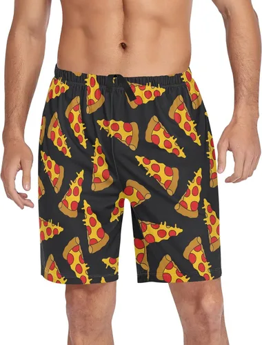 Vista 9 de Ollabaky Pantalones cortos de pijama para hombre Pjs partes inferiores pantalones cortos para dormir ropa de descanso pantalones de pijama