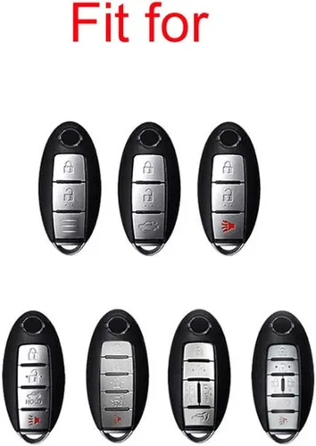 Vista 2 de Royalfox (TM) 3 4 5 6 botones 3D Bling entrada remoto inteligente llavero funda para Nissan Murano Pathfinder Titan Maxima Sylphy Lannia Livina
