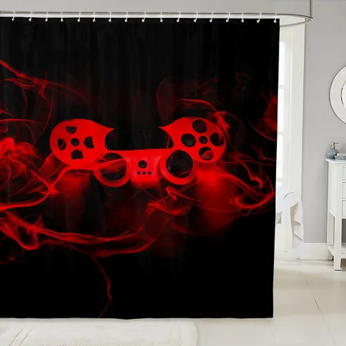 Vista 26 de Erosebridal Cortina de Ducha de Dinosaurio de Dibujos Animados 3D para Niños Varones Adultos Baño Selva Dino Tela Cortina de Baño 72" An x 72 L
