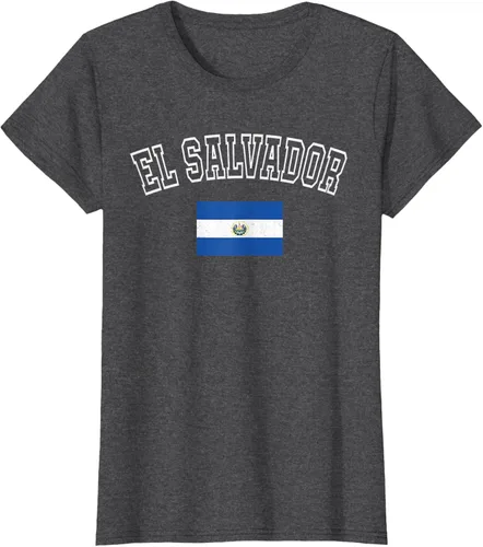 Vista 7 de Camiseta vintage con diseño de la bandera de El Salvador