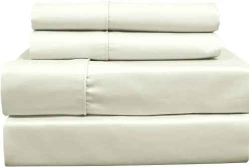 Vista 9 de Solid Blue Top Split King: Sábanas ajustables tamaño King, juego de sábanas de 4 piezas, 100% algodón, 650 hilos, satén, bolsillo profundo