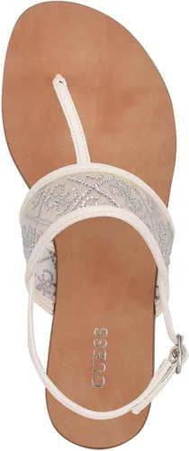 Vista 3 de GUESS Sandalias planas Cadynae para mujer, Azul