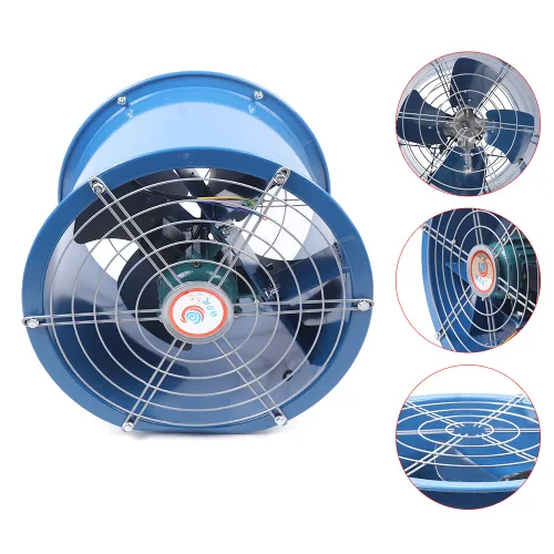 Vista 8 de Ventilador axial de 16 ''ventilador axial Ventilador 110 V 5400 m³/H Cilindro Tubo Ventilador Ventilador de Ventilación Ventilador Industrial