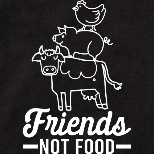 Vista 2 de CafePress Friends Not Food Vegetariano Vegano Vegano Traje de cuerpo lindo bebé Body Body Baby Romper Dark