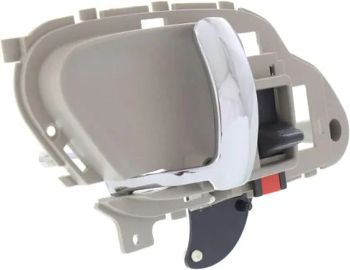 Vista 3 de KarParts360 Manija de puerta interior para Chevy K3500 Bisel beige con palanca cromada 1995-2000 con botón de bloqueo de puerta Recorte