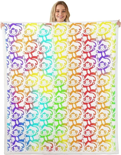 Vista 14 de Manta de perro salchicha de dibujos animados, bonita manta de felpa para decoración de sala de estar, flores de jardín en acuarela, sofá, cama