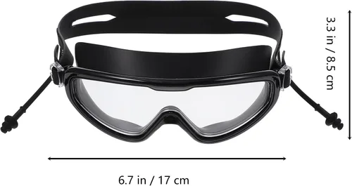 Vista 2 de Adult Waterproof Anti-fog Silicone Swimming Goggles, Black High-definition Swim Glasses for Swimming Training and Water Sports