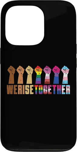 Vista 10 de We Rise Together Black LGBT Raised Fist Pride Equality Gift Case for iPhone 17