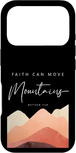 Vista 30 de Faith Can Move Mountains - Matthew 17 20 Inspiring Christian Case for iPhone 17