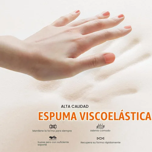 Vista 5 de WAOAW Cojín de asiento, cojines para silla de oficina, almohada para asiento largo de automóvil, almohadilla de espuma viscoelástica para espalda
