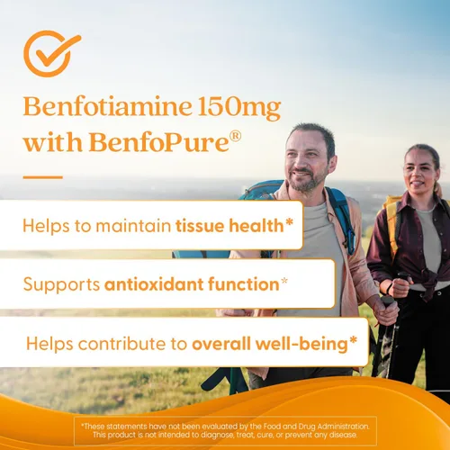 Vista 5 de Doctor's Best Benfotiamine 300 con BenfoPure, ayuda a mantener un metabolismo saludable de la glucosa, sin OMG, vegano, sin gluten, sin soja, 300