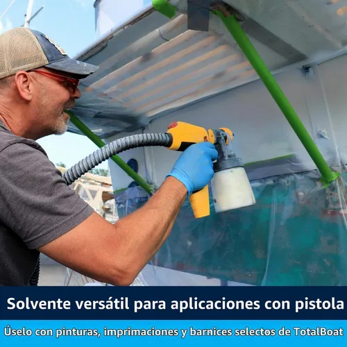 Vista 2 de TotalBoat Thinner 101 - Disolvente en aerosol para pintura y barniz marino, cuarto de galón
