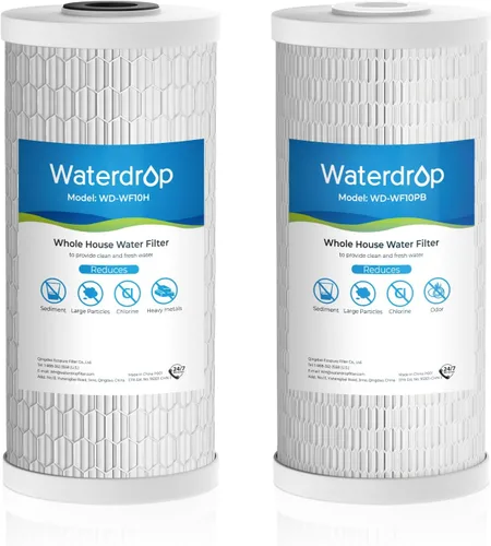 Vista 15 de Waterdrop Filtro de Agua para Toda la Casa, Filtro de Sedimentos Anti-Incrustaciones y de Metales Pesados, Repuesto para GE® FXHTC, GXWH40L